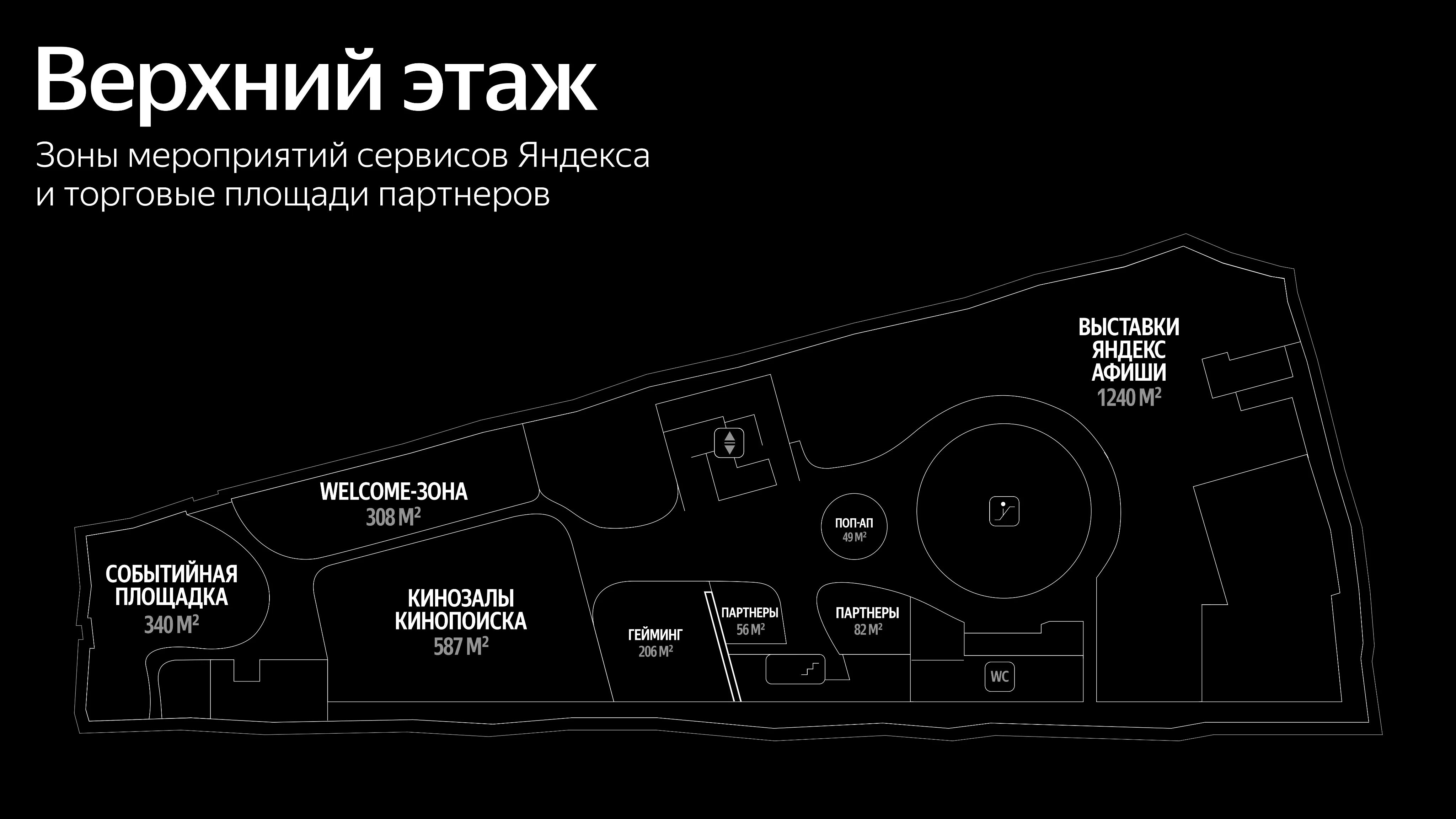 План верхнего этажа флагманского пространства Яндекс-01